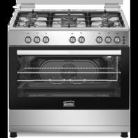 فرن غاز سيمفر 90 سم غاز شبك ثقيل مع مروحة تبريد SMF-F9502SGW HM-SMF03