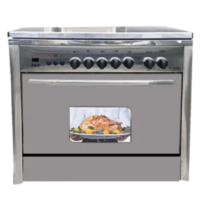 فرن ارنداس 60 * 90 غاز كامل  ستيل امان كامل شبك عادي موديل EC9161SF