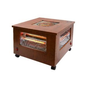 دفاية جي في سي برو ديكور مربع خشبي 2000 وات 5 وجه موديل GVCHT-3445