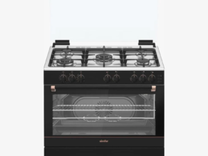 فرن غاز سيمفر 90 سم غاز شبك اسود مع مروحة  SMF-F9502SGWIL-SMF01