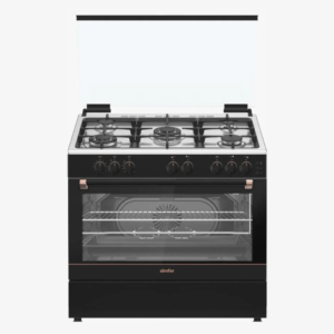 فرن غاز سيمفر 90 سم غاز شبك اسود مع مروحة SMF-F9502SGWIL-SMF01