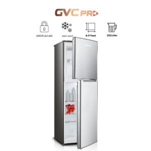 ثلاجة بابين جي في سي برو 9 قدم 252 لتر سلفر موديل GVDS-400