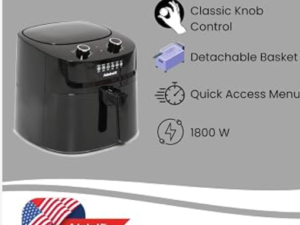 37101 قلاية ادميرال هوائية 6.5 لتر مفتاح اسود موديل ADF65BL